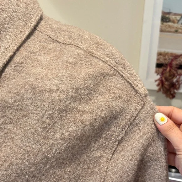 Banana Republic Beige Wool Utility Shirt Jacket - Picture 3 of 7